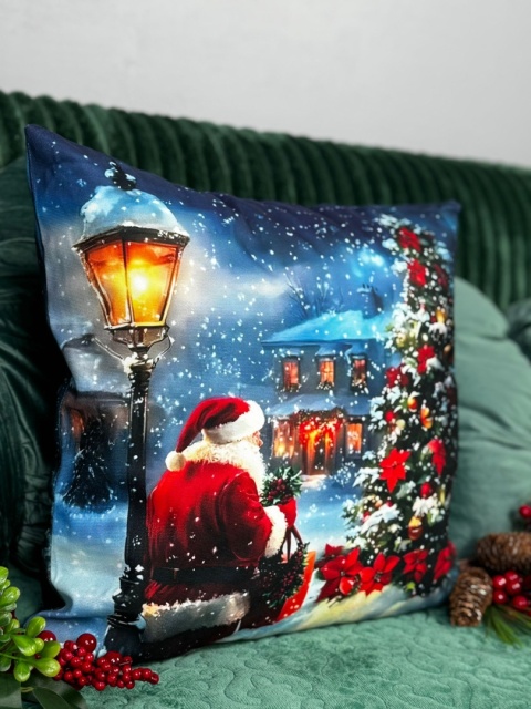 Poszewka świąteczna - 45x45cm - Welur - 2szt