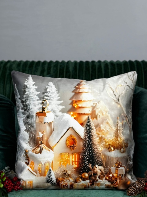 Poszewka świąteczna - 45x45cm - Welur - 2szt