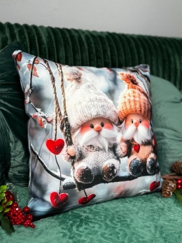 Poszewka świąteczna - 45x45cm - Welur - 2szt