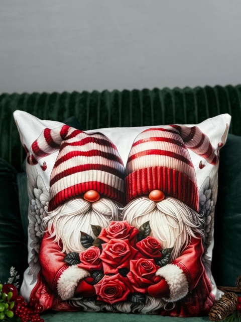 Poszewka świąteczna - 45x45cm - Welur - 2szt