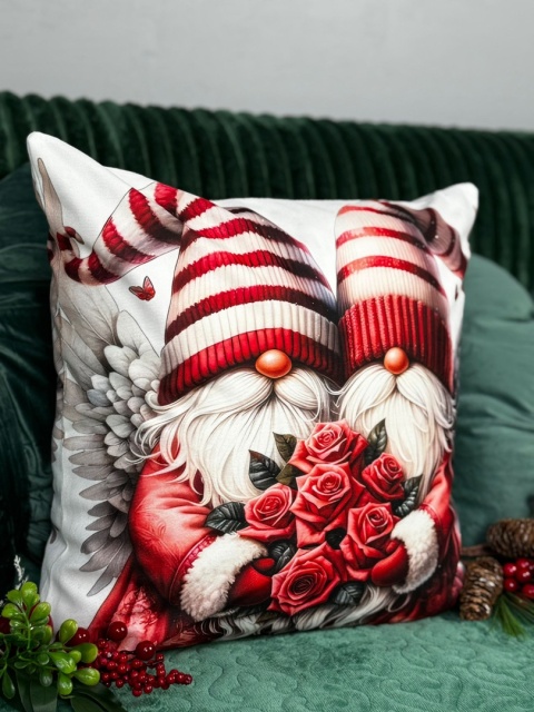 Poszewka świąteczna - 45x45cm - Welur - 2szt