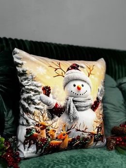 Poszewka świąteczna - 45x45cm - Welur - 2szt