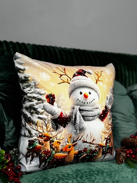 Poszewka świąteczna - 45x45cm - Welur - 2szt