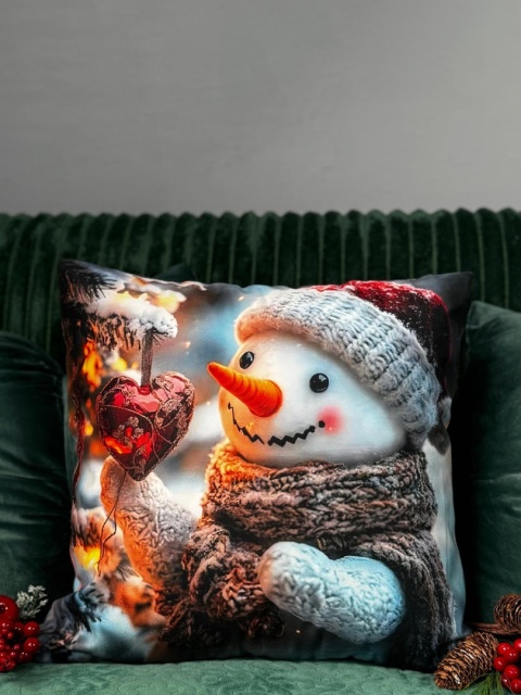 Poszewka świąteczna - 45x45cm - Welur - 2szt