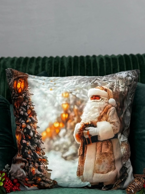 Poszewka świąteczna - 45x45cm - Welur - 2szt