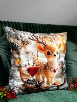 Poszewka świąteczna - 45x45cm - Welur - 2szt