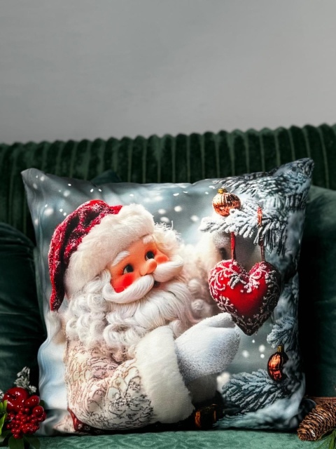 Poszewka świąteczna - 45x45cm - Welur - 2szt