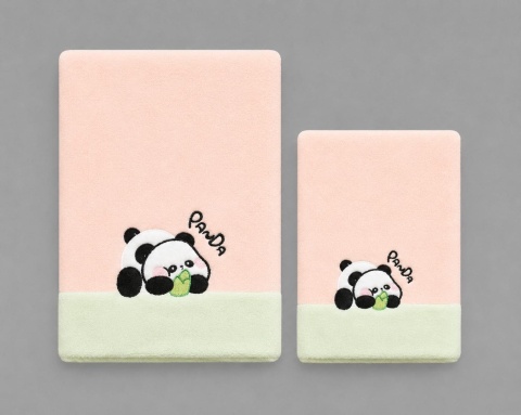 Zestaw 2szt. ręcznik kąpielowy "Panda" mikrofibra 50x100cm i 70x140cm